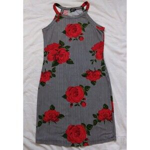 Rue 21 Dress Floral Sleeveless Mini Dress Gothic Steampunk Grunge Size Small